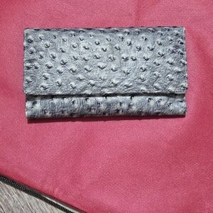 Grey Genuine Leather RFID
